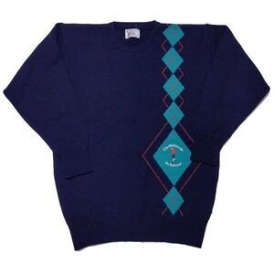 Vintage CLAN ROYAL Edinburgh Old Course St. Andrews Sweater 100% Wool 40 Medium